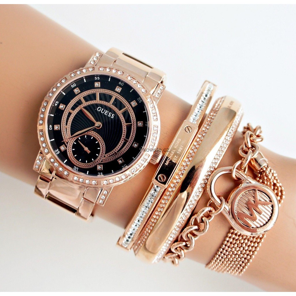 Đồng Hồ Nữ Guess W1006L2 38mm Dây Thép Màu Rose Size 38mm