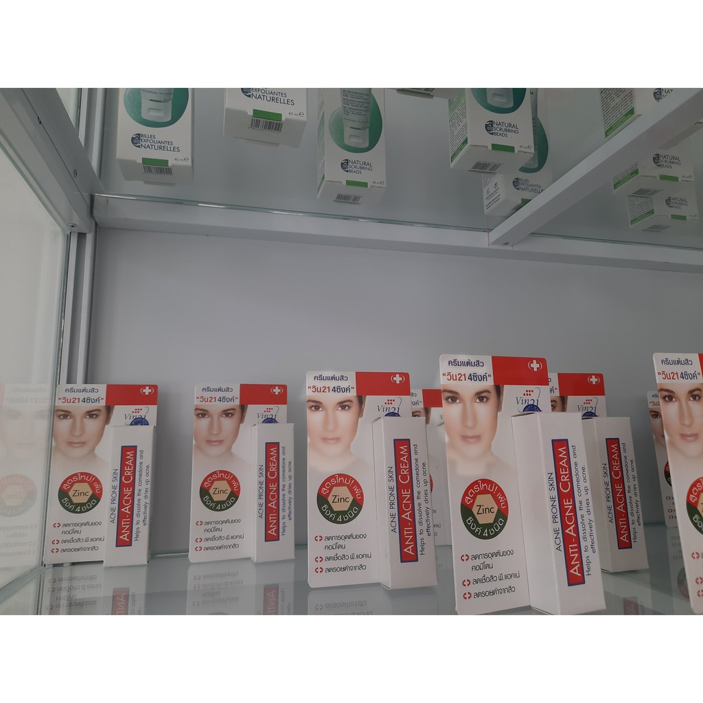 Vin21 acne cream  với 4 loại hợp Chất Kẽm Giúp Da Giảm Mụn Ngừa Thâm Mụn