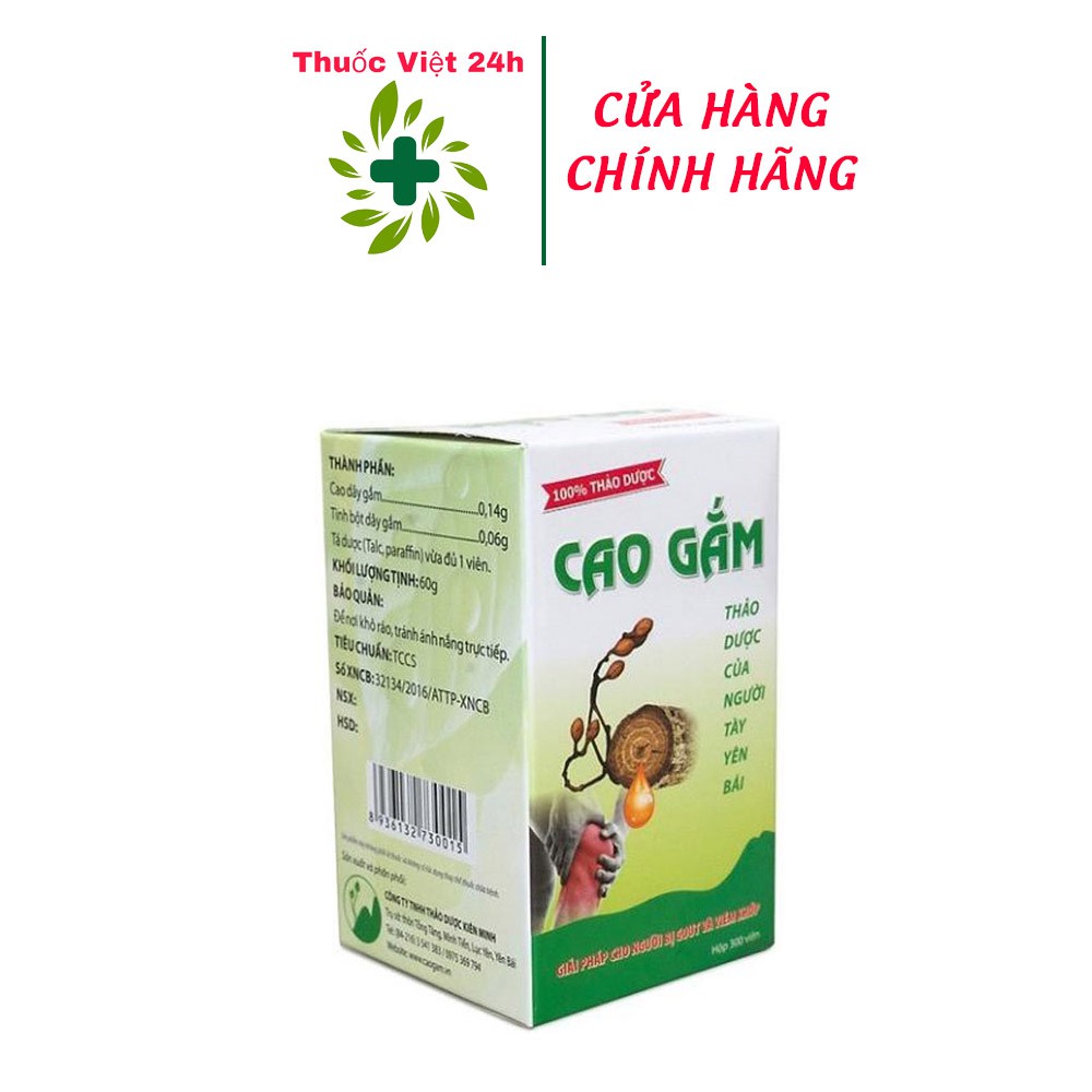 Viên Uống Cao Gắm - thảo dược của người tày yên bái giúp bổ can thận, tăng cường chuyển hóa & đào thải acid uric