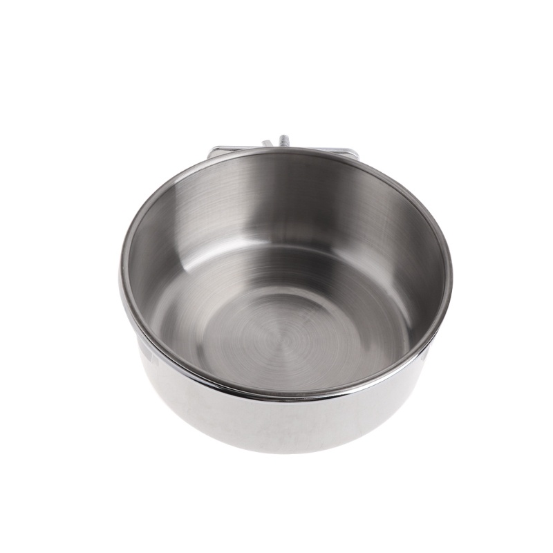 Bát Đựng Thức Ăn Nước Uống Có Móc Treo Lồng Cho Thú Cưng Bằng Thép Không Gỉ