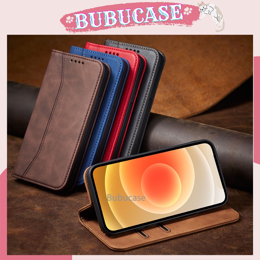 Bao da Iphone Cao Cấp Có Ngăn Đựng Thẻ Tiện Dụng Họa Tiết Sọc Đứng Sang Trọng