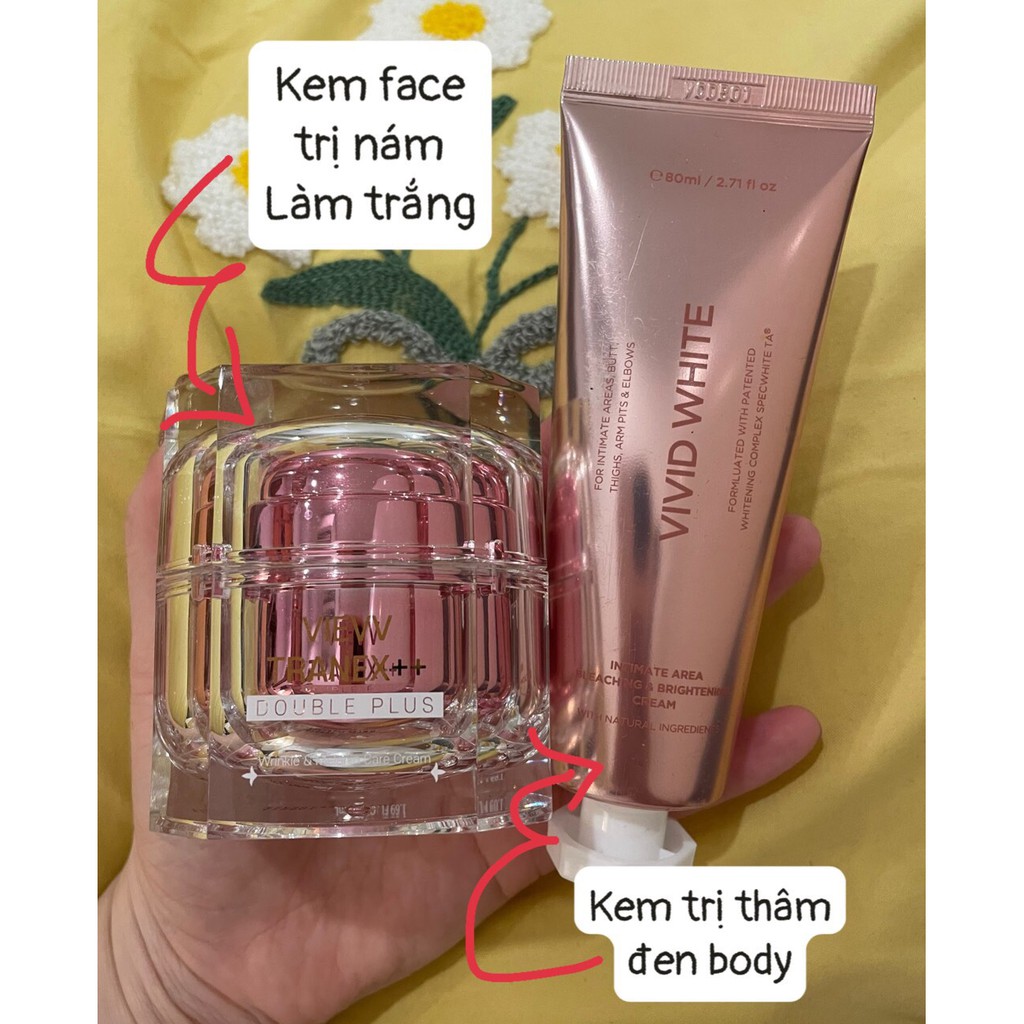 Kem Mờ Thâm Body VIVID WHITE- Nội Địa Hàn Quốc (giảm thâm nách, đầu gối, bikini...)