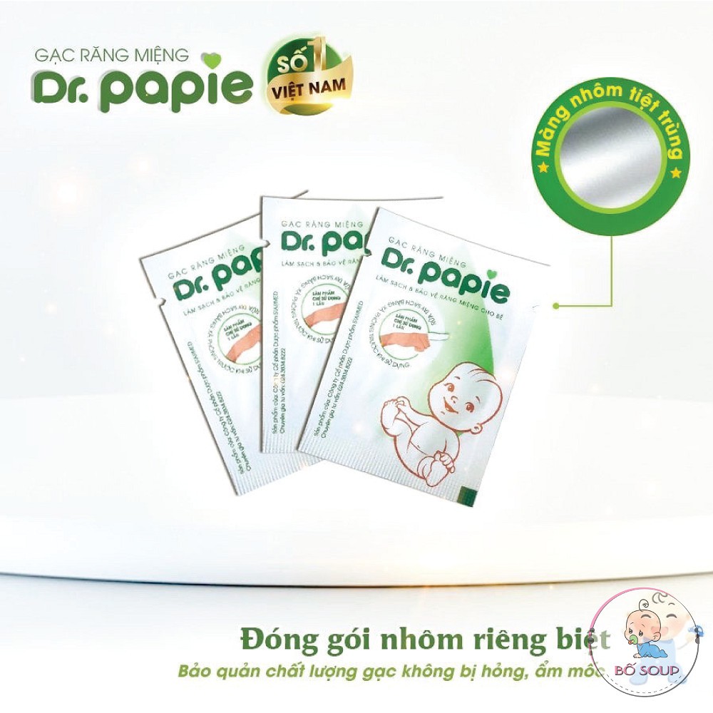 Gạc rơ lưỡi dr papie vệ sinh răng miệng cho bé - ảnh sản phẩm 4