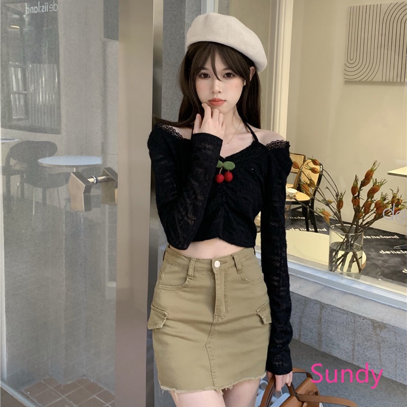 Áo Trễ Vai Dài Tay Thời Trang Mùa Hè Ngọt Ngào Quyến Rũ Dành Cho Nữ