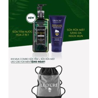 combo sửa rửa mặt và  sửa tắm nước hoa 2 in 1 dành cho nam có tặng kèm balo thời trang