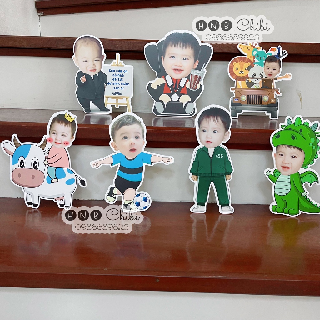 Hình chibi bé trai, chibi sinh nhật đáng yêu, ngộ nghĩnh, có nhiều mẫu mã
