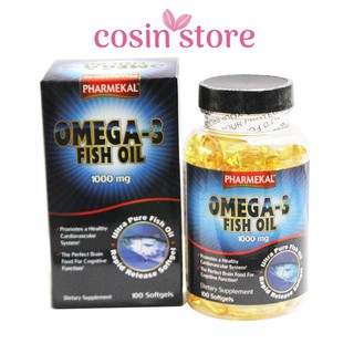 Viên Uống Dầu Cá Pharmekal Omega 3 Fish Oil 1000mg 100 viên