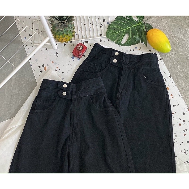 N.T BIGSIZE Quần bò suông 2 nút