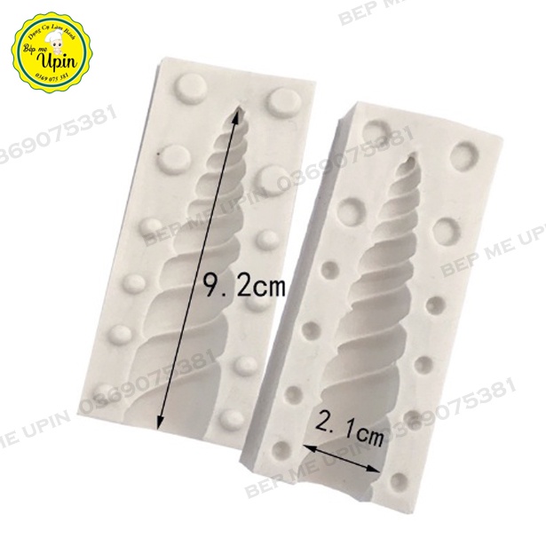 Bộ khuôn silicone làm bánh kỳ lân đầy đủ khuôn unicorn horns ngựa pony