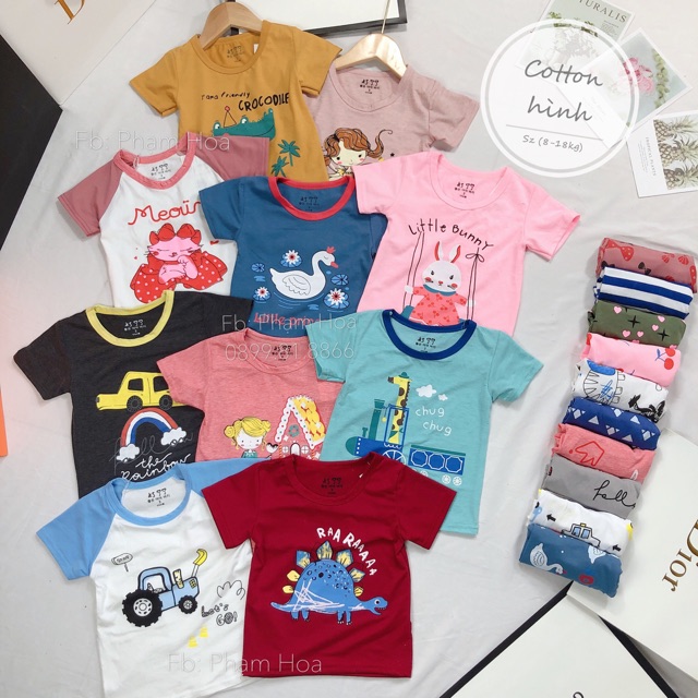 Bộ cotton xuất cho bé (Combo 5b)