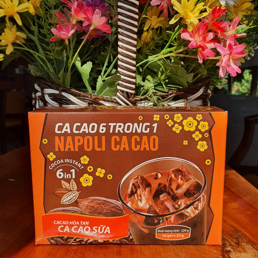 Cacao Hoà Tan 6in1 Napoli 22g/gói - Bổ Sung Mầm Lúa Mạch