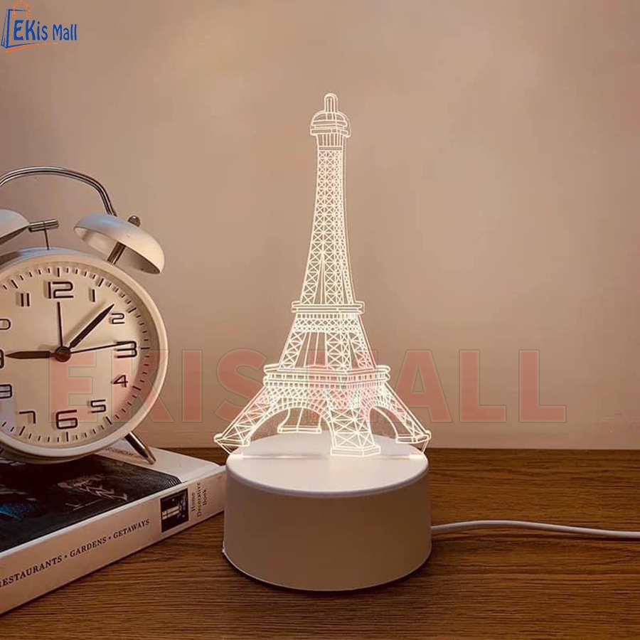 Đèn ngủ Đèn Led 3 màu trang trí để bàn phòng ngủ cắm điện trực tiếp