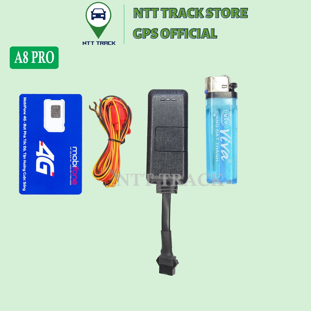 Định vị xe máy cao cấp tích hợp pin dự phòng NTT Track A8