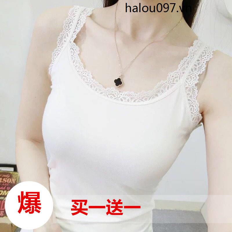 【Hàng Có Sẵn】Áo Sát Nách Viền Ren Cỡ Lớn Thời Trang Xuân Thu Thu Hè Kích Thước Lớn Mm200Jun