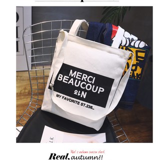 [sẵn] túi tote chéo merci