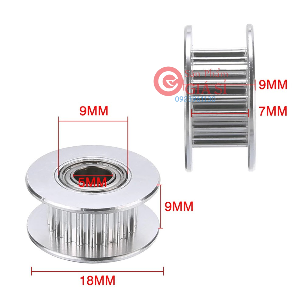 Ròng rọc có vòng bi trục 5mm rãnh 6mm ❤️freeship❤️