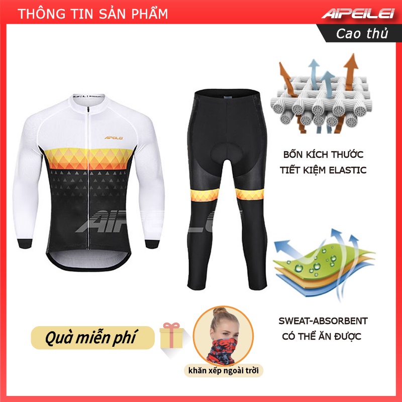 Bộ Đồ Chạy Xe Đạp Dài Tay Chuyên Dụng Cho Nam