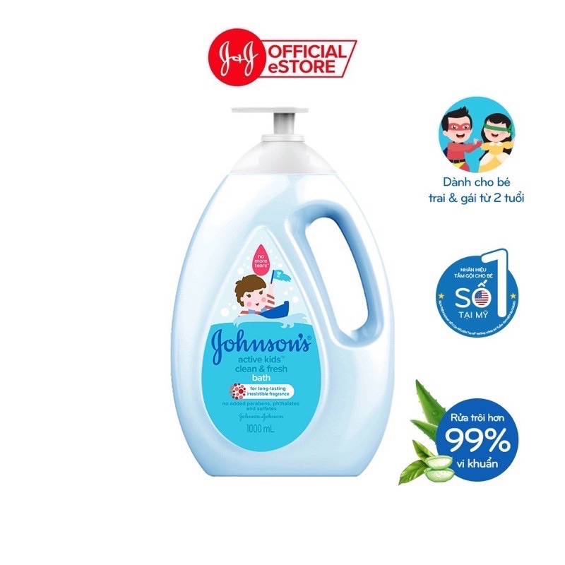 Sữa tắm Johnson’s Baby chứa sữa và gạo sữa và yến mạch 1000ml