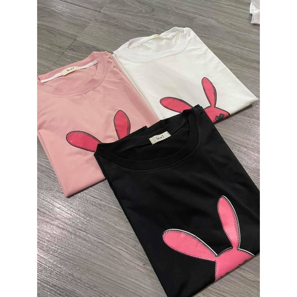 Áo thun tay lỡ form rộng Rabbit Thỏ XX, Áo thun tay lỡ unisex nam nữ thời trang chất cotton mềm mát - CUTEZOO