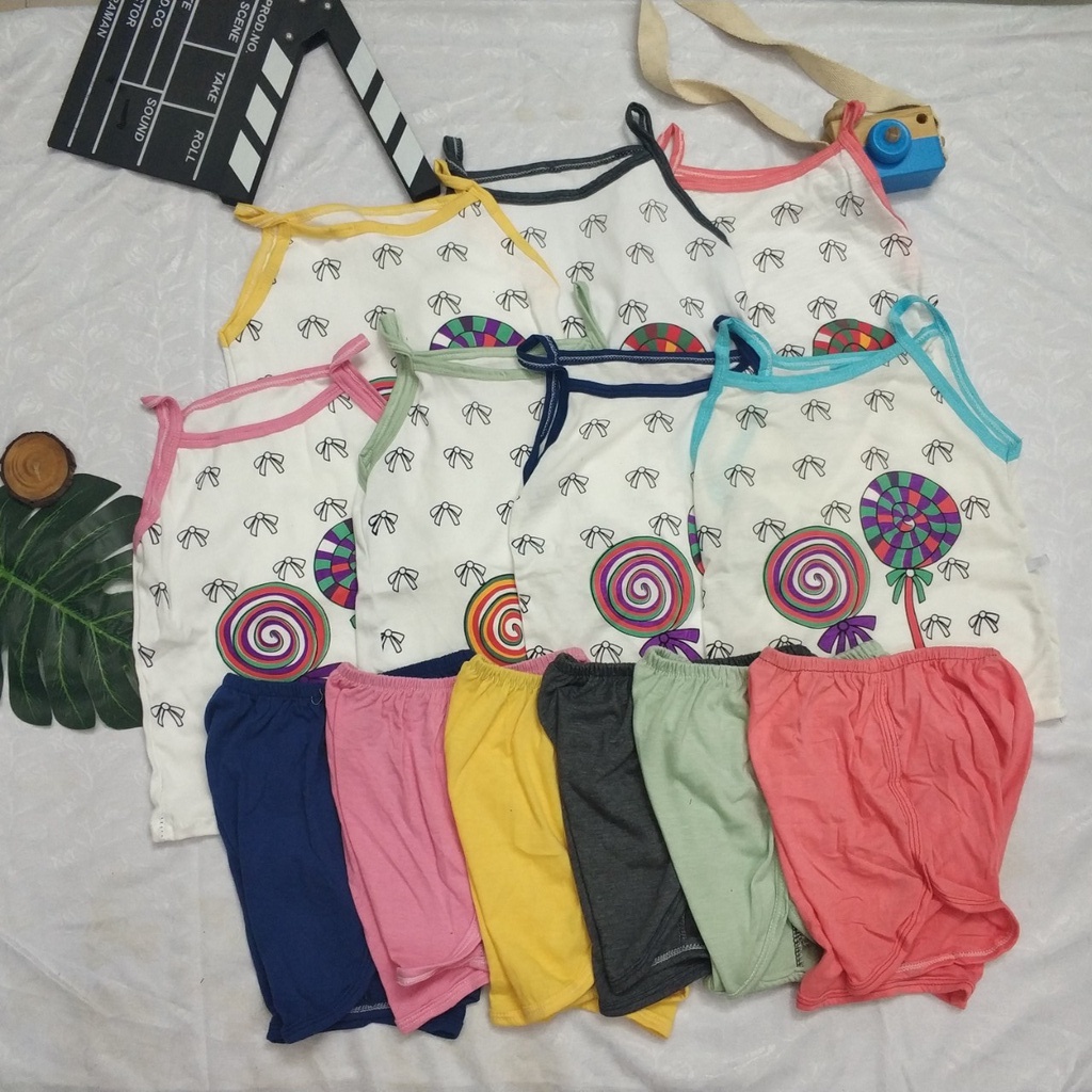 Bộ hai dây bé trai bé gái mặc nhà đi học đi chơi Hạ Băng Designs vải cotton 1-5 tuổi, 8-18kg