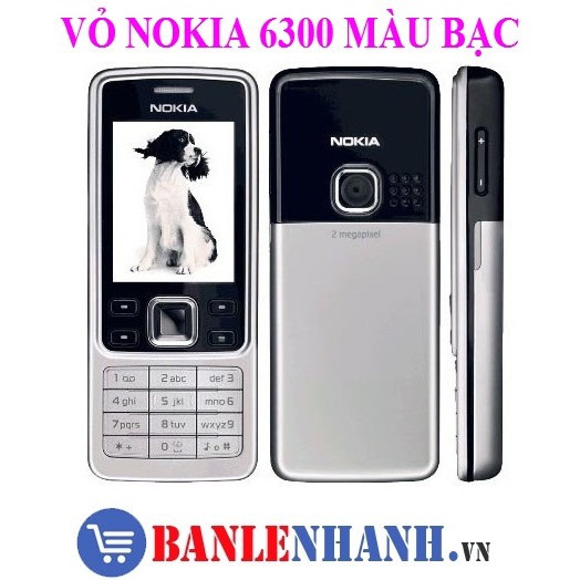 VỎ NOKIA 6300 MÀU BẠC