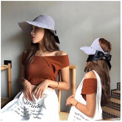 mũ cói hở nửa đầu cho nữ nhiều mẫu rất xinh (MS02)