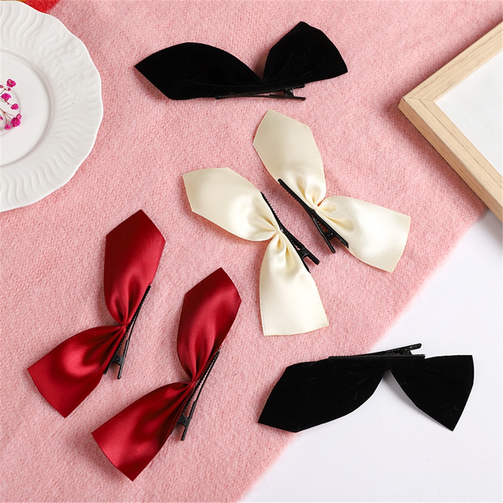 Set 2 kẹp tóc hình nơ đen phong cách Hàn Quốc