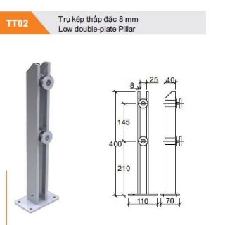 Trụ kép 8 ly sus 304
