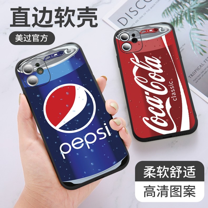 Ốp Điện Thoại Silicon Mềm Hình Lon Nước Ngọt Pepsi Cola Cho Iphone 7 11 xs 6s 12 xr xs max 8p
