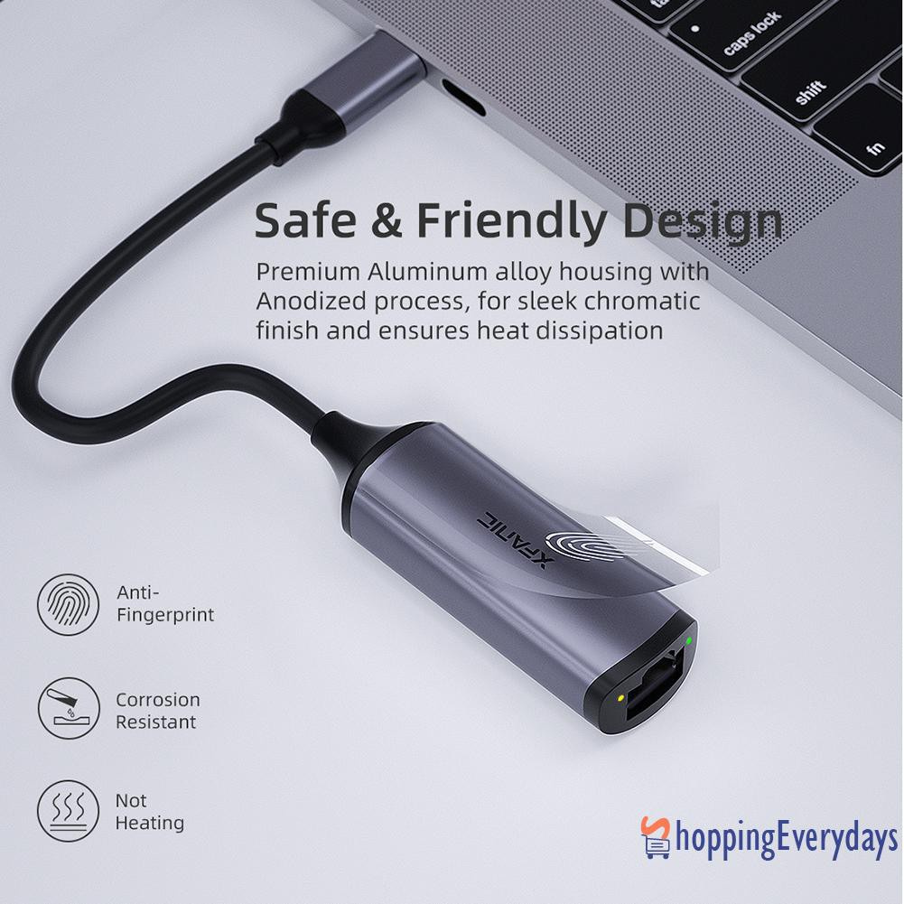 【sv】 USB C to Type-C Hub Ethernet Dock PD Charger Power Adapter for MacBook Pro