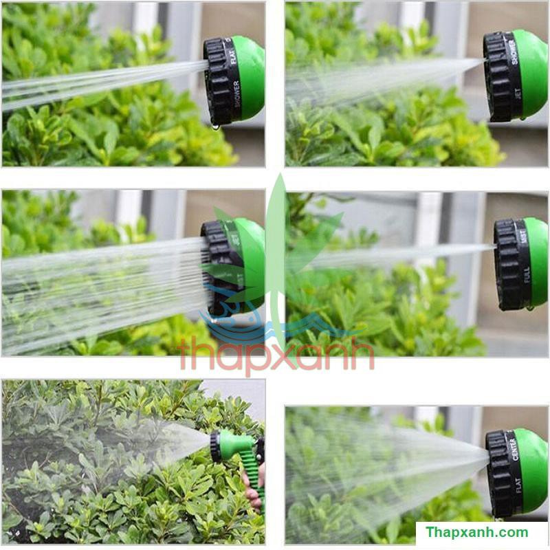 Bộ vòi xịt nước tưới cây, Rửa xe BDT-4221 Vòi nhựa 7 in 1 + 15m dây 16mm