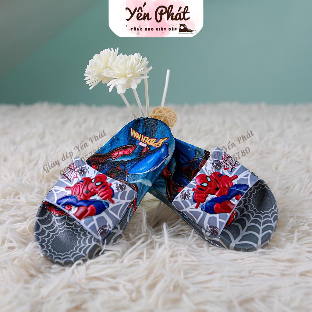 [Ảnh thật] Dép Bé Trai Hình Siêu Nhân Nhện Đủ Size 26-35 (Bé 2-8-9 Tuổi)