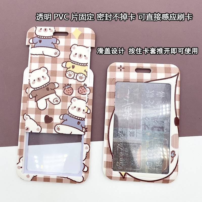 ⭐ iLado ⭐ thẻ đeo bảng tên gấu dễ thương dây buộc Dây Đeo Thẻ Học Sinh Bao Đựng Thẻ Dây đeo thẻ tên hoạt hình sinh viên cho nhân viên văn phòng Thẻ đeo bảng tên kèm dây kéo Dây Đeo Thẻ Dọc Cho Sinh Viên -Học Sinh Nguồn cung cấp Văn phòng Văn phòng phẩm