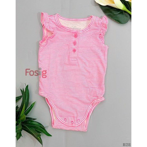 [4-12kg] Bodysuit Cánh Tiên Bé Gái - Sọc Hồng Nhỏ CT