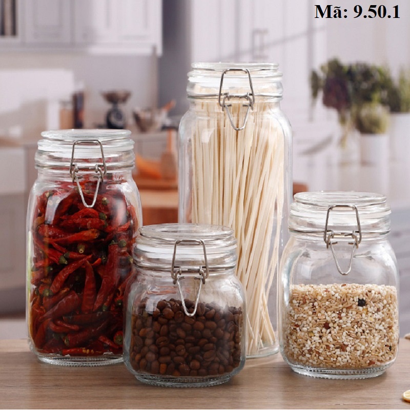 Hũ thủy tinh đủ các kích cỡ muối dưa, ngâm nước sấu, đựng nước hoa quả 9.50.1