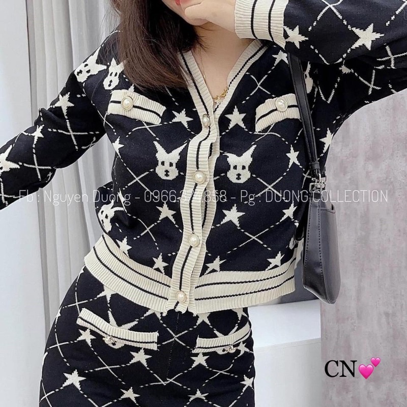 Set bộ len thỏ sao cực sang hàng QC