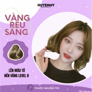 Thuốc Nhuộm Tóc VÀNG RÊU SÁNG tặng kèm găng tay, trùm tai ni lông tiện lợi