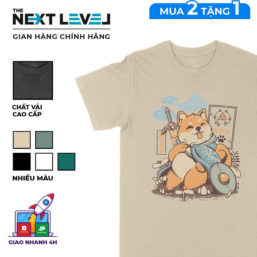 Áo thun The Legend of Zelda - Phiên bản chó Shiba  Unisex THE NEXT LEVEL - Cotton 100%, 5 màu nam nữ  - BT0018