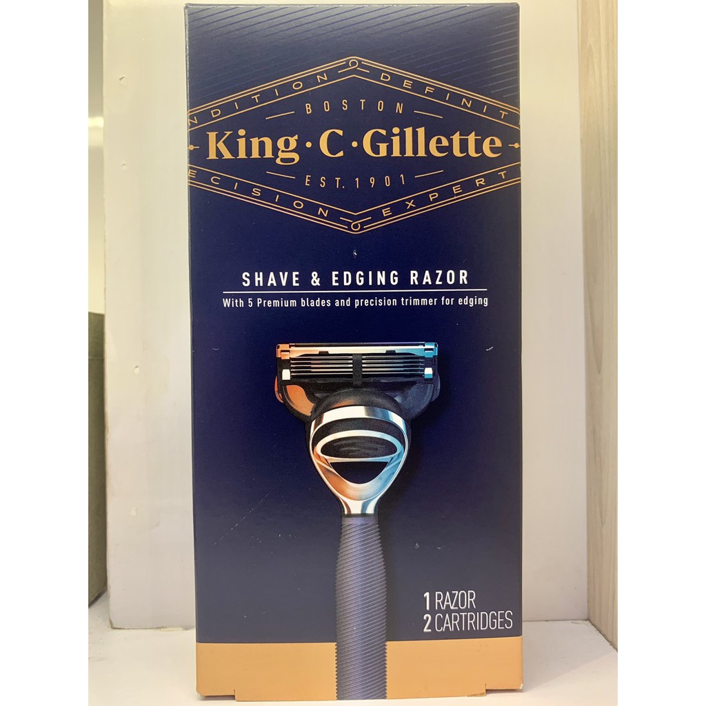 [Siêu Phẩm] Dao Cạo Râu King C Gillette 5 Blade Men's Razor Navy Blue ( Xanh Đậm )