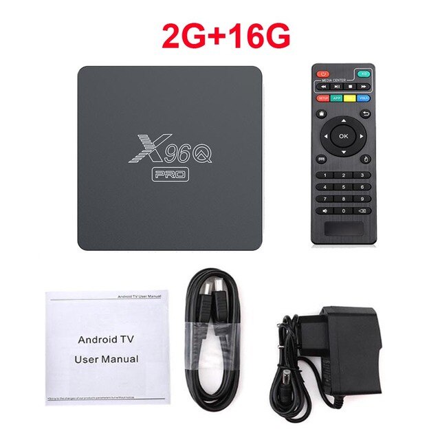 Tivi box X96Q Pro phiên bản 2021 RAM 2G bộ nhớ 16G androi 10 xem truyền hình và kho giải trí miễn phí trọn đời