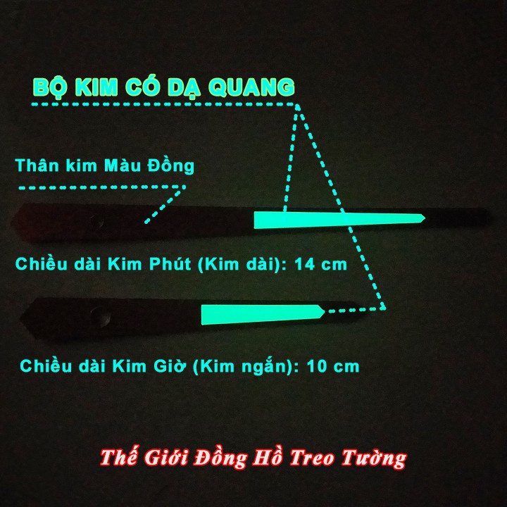 Máy Đồng Hồ Treo Tường DILING KIM TRÔI Cao cấp – Bộ Kim Dạ Quang Tự Chọn – Bảo Hành 1 Năm – Tặng Pin Maxell