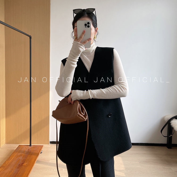 Áo khoác không tay dáng rộng thiết kế mới thời trang theo phong cách hàn quốc dành cho nữ