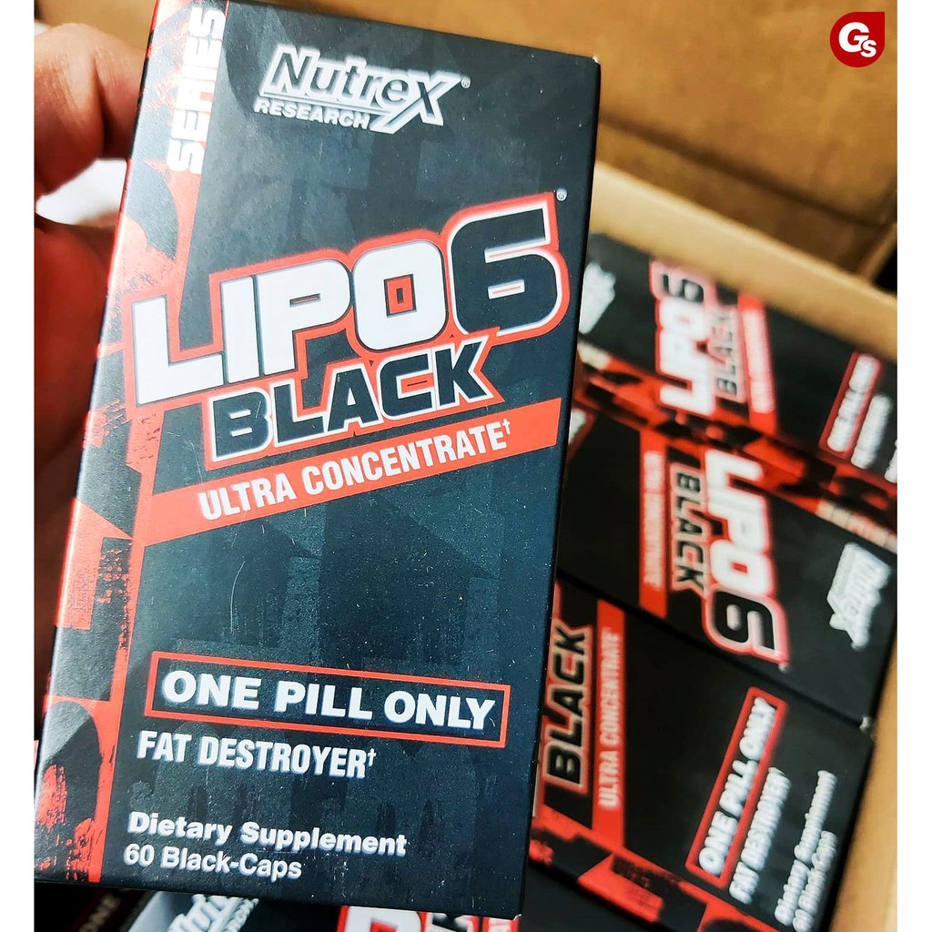 Viên uống giảm cân, giảm mỡ Nutrex Lipo 6 Black Concentrate  nhập khẩu Mỹ - Gymstore