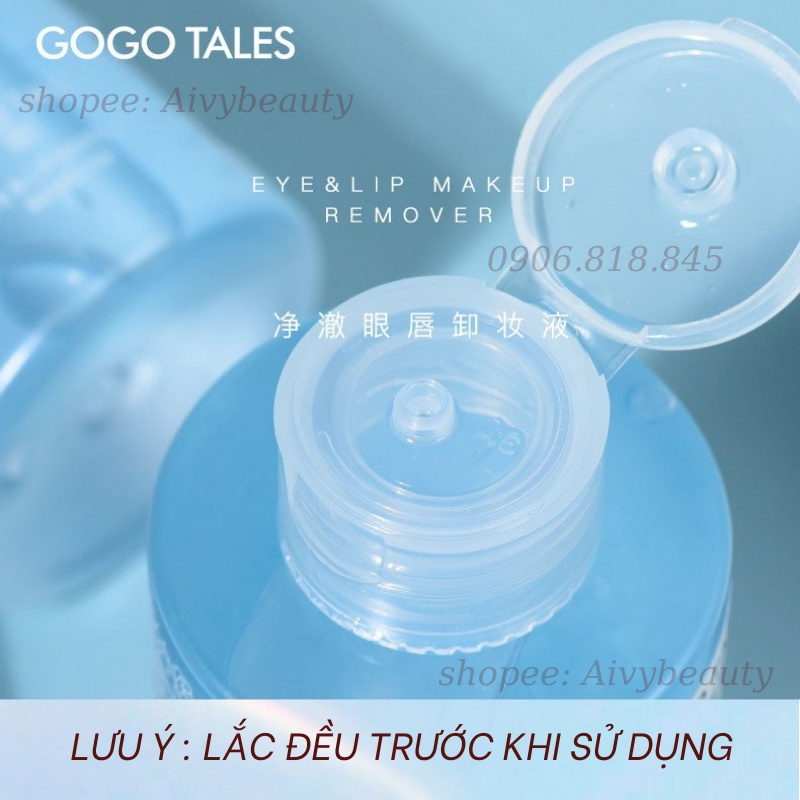 Nước Tẩy Trang Mắt Môi Làm Sạch Sâu GOGO TALES Eye Lip Makeup Remover 120g GT273   - GOGOTALES