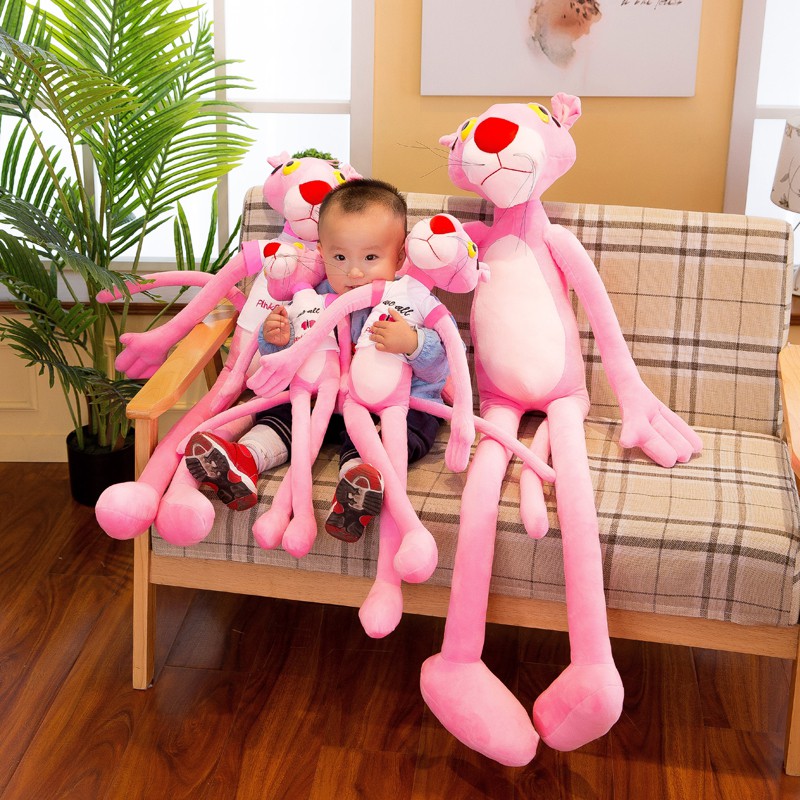 Búp bê màu hồng dễ thương da báo màu hồng đồ chơi sang trọng