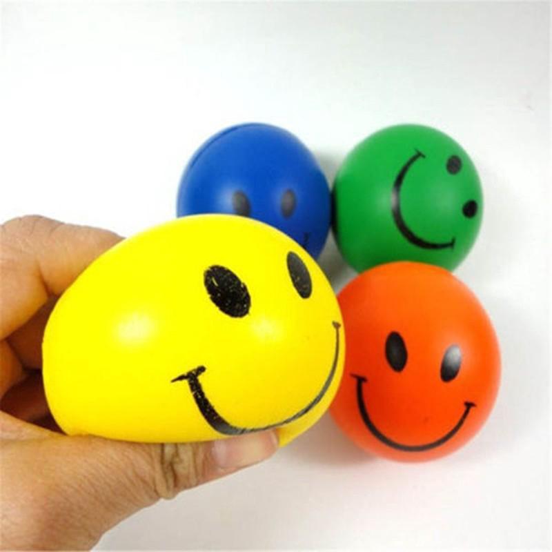 Set 2 Đồ Chơi Xốp Squishy Giảm Stress Hình Mặt Cười Dễ Thương Cho Bé