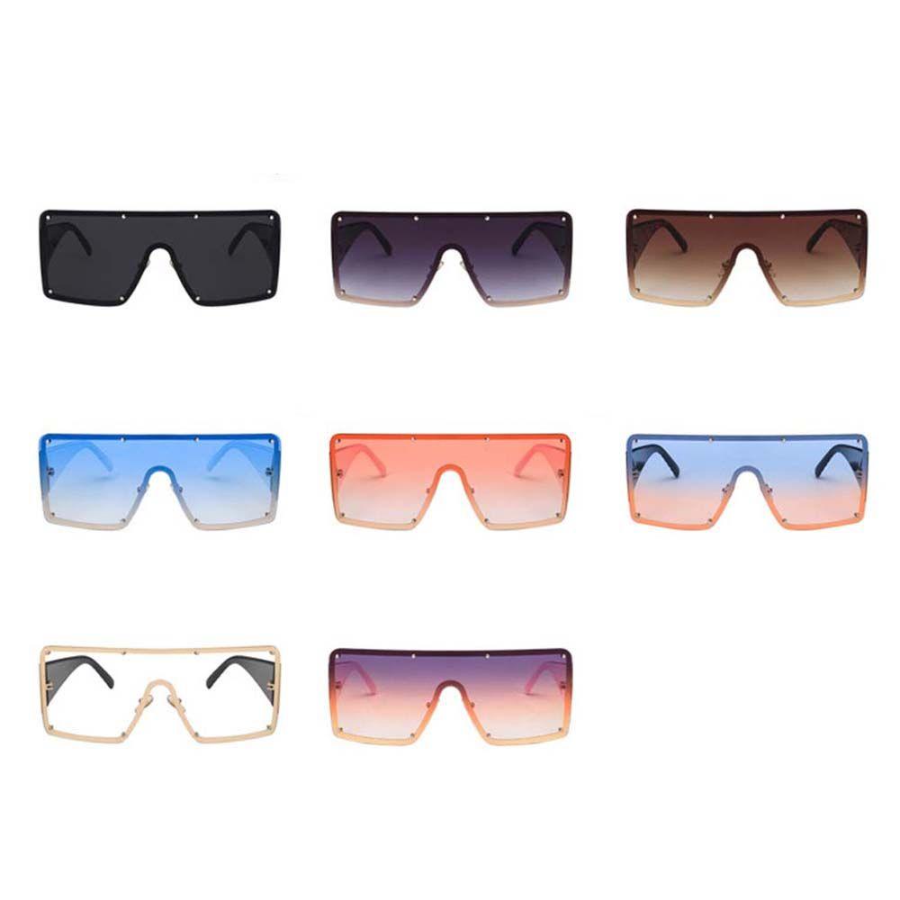 Kính Mát Gọng Vuông Lớn Màu Xanh Dương Gradient Thời Trang Cho Nữ