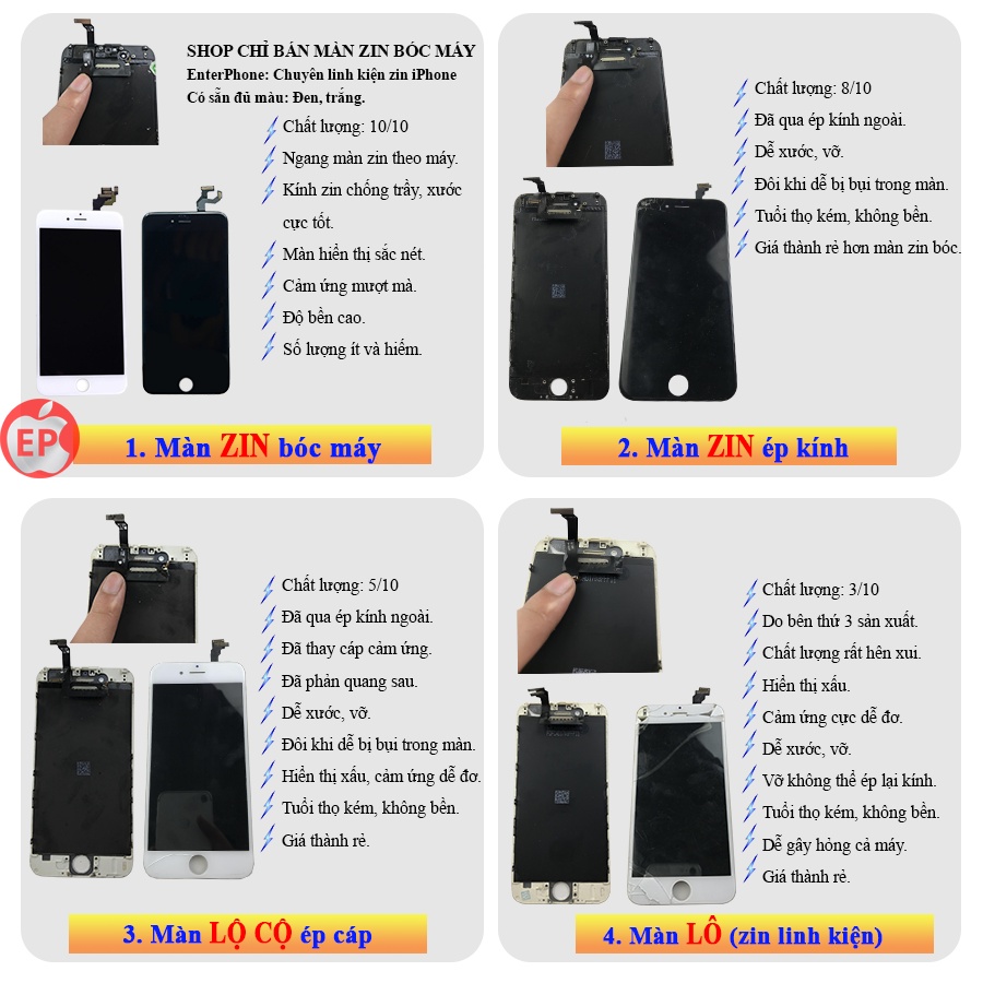 [SHOP UY TÍN] Màn hình iPhone 6 ZIN BÓC MÁY đầy đủ linh kiện