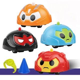 Children’s Inertia Fingertip Gyro Car Toy Dazzle Small Q Fighting Machine Gyro Stack Turn Back Force Resistant Car