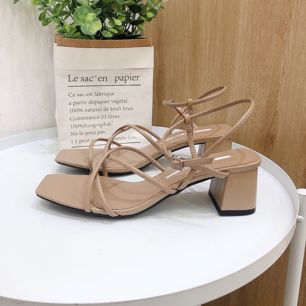 GIÀY SANDAL NỮ CHIN CHIN DÂY MẢNH CHÉO 6P